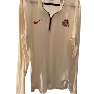 Nike Men's OSU White Long Sleeve Dri-FIT Shirt